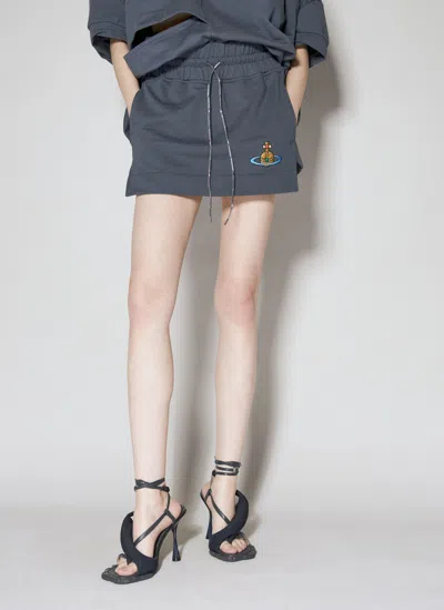 Vivienne Westwood Boxer Mini Skirt In Grey