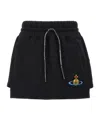 Vivienne Westwood Boxer Cotton Jersey Mini Skirt W/logo In Black