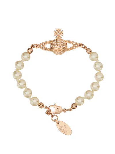 Vivienne Westwood Bracciale "mini Bas Relief" In Metallic