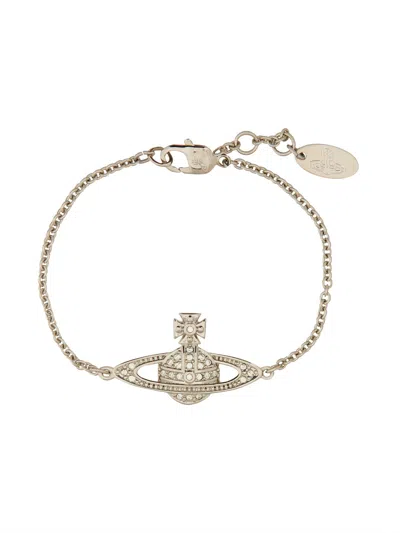 Vivienne Westwood Bracciale "mini Bas Relief" In Metallic