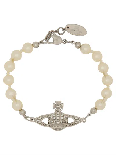 Vivienne Westwood Mini Brass Relief Bracelet In Multi