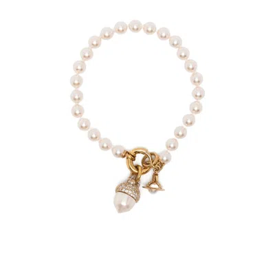 Vivienne Westwood Pearl Charm Bracelet In Multi