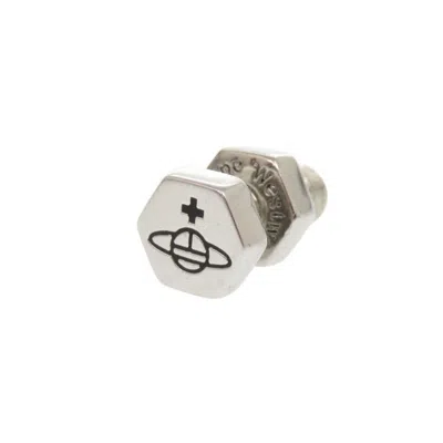 Pre-owned Vivienne Westwood Brass Stud Earrings () In Silver