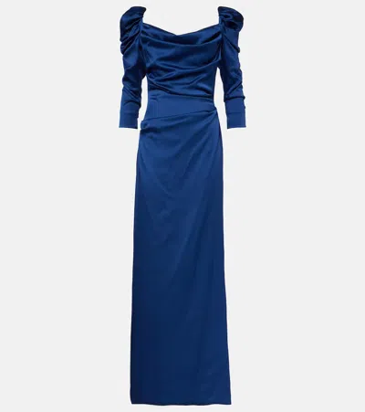 Vivienne Westwood Bridal Astral Satin Corset Gown In Blue