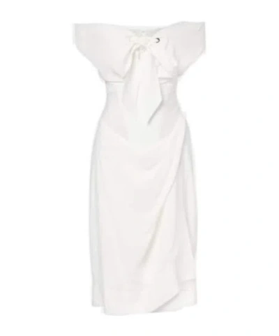 Vivienne Westwood Bridal Bow-detail Midi Dress In White