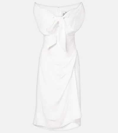 Vivienne Westwood Bridal Bow-detail Midi Dress In White