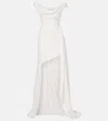 Vivienne Westwood Bridal Comet Off-shoulder Silk Minidress In White