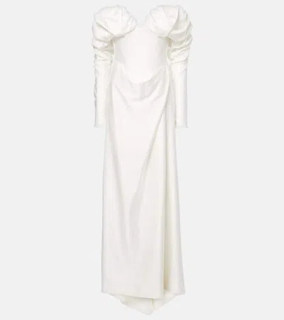 Vivienne Westwood Bridal Ember Off-shoulder Satin Corset Gown In Ivory