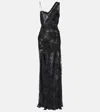 Vivienne Westwood Bridal Lace Minerva Semi-sheer Open-back Gown In Black
