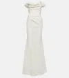 Vivienne Westwood Nova Cora Draped Lace Gown In White