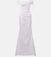 Vivienne Westwood Bridal Nova Cora Satin Corset Gown In Gray