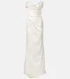 Vivienne Westwood Bridal Robe Nova Cora Aus Satin In Weiss