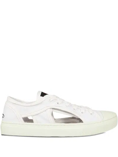 Vivienne Westwood Brighton Cut-out Canvas Sneakers In White