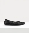 Vivienne Westwood Brigitte Ballerina Shoe Lacy Leather Black 8-41 Women In Black