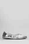 Vivienne Westwood Brigitte Ballet Flats In Silver Leather