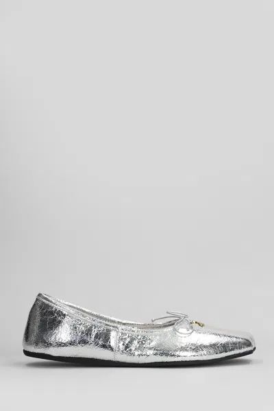 Vivienne Westwood Brigitte Ballet Flats In Silver Leather
