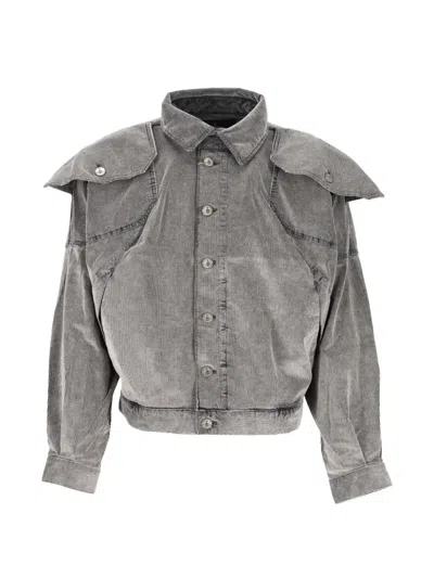 Vivienne Westwood Broad Denim Jacket Washed Cord Denim Grey M Men In Animal Print