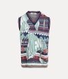 VIVIENNE WESTWOOD BROKEN FAIR ISLE VEST LINEN WOOL BLEND M/L UNISEX
