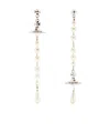 Vivienne Westwood Broken Pearl Earrings In White