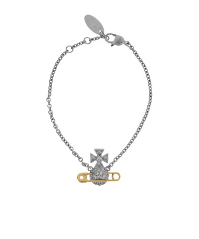 Vivienne Westwood Brooch Decorative Bracelet In Silver