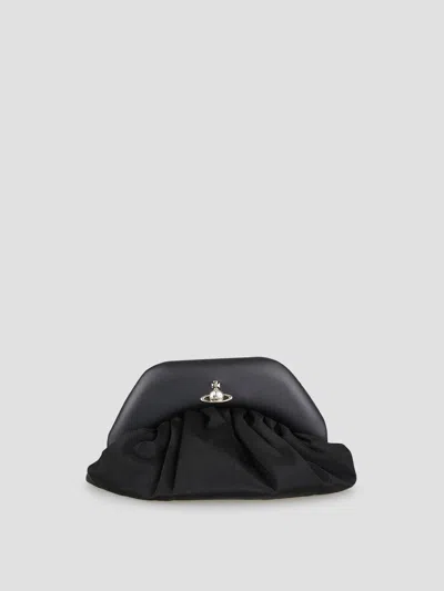 Vivienne Westwood Brooke Mini Clutch Bag In Black