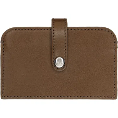 Vivienne Westwood Brown Accordion Card Holder In Purple