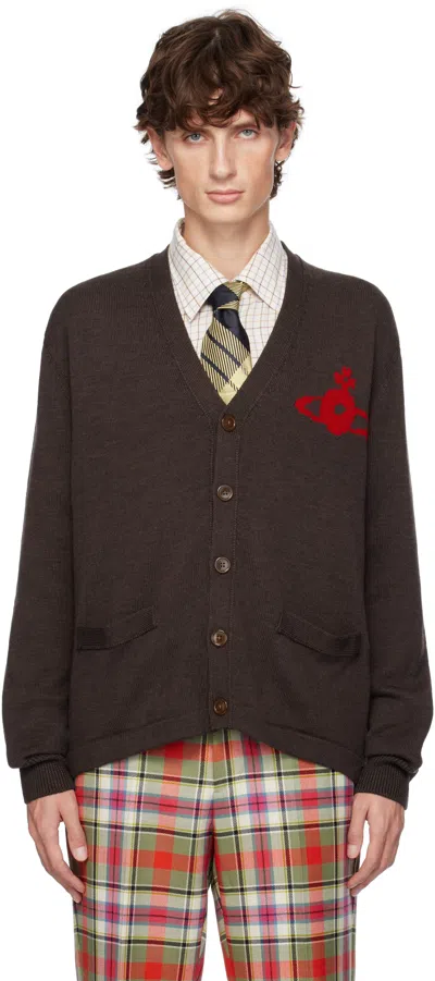 Vivienne Westwood Brown Alex Cardigan In Aw24-d401