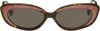 Vivienne Westwood Brown & Black Cat-eye Sunglasses In 110 Gloss Classic To