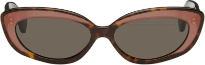 Vivienne Westwood Brown & Black Cat-eye Sunglasses In 110 Gloss Classic To