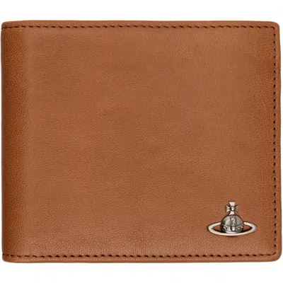 Vivienne Westwood Brown Billfold Man Wallet In Purple