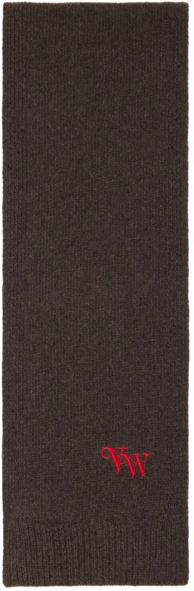 Vivienne Westwood Brown Classic Cashmere Scarf In Aw24-d401