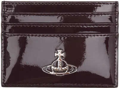 Vivienne Westwood Brown Flat Card Holder In Aw24-d408