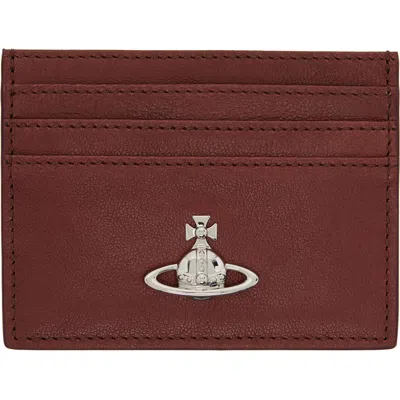 Vivienne Westwood Brown Flat Card Holder In Aw26-d405 Chestnut