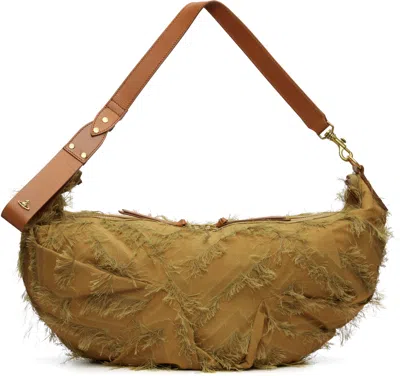 Vivienne Westwood Brown Fringes Fil Coupe' Agnes Large Shoulder Bag