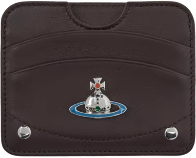 Vivienne Westwood Brown Half Moon Card Holder In Aw24-d408