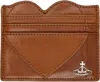 Vivienne Westwood Brown Heart Card Holder In Brown