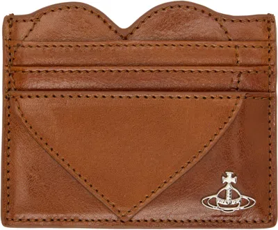 Vivienne Westwood Brown Heart Card Holder