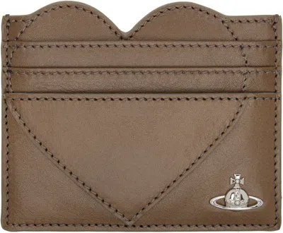 Vivienne Westwood Brown Heart Card Holder