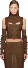 Vivienne Westwood Brown Mary Corset Top In Brown