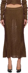 Vivienne Westwood Brown Mary Maxi Skirt In Green