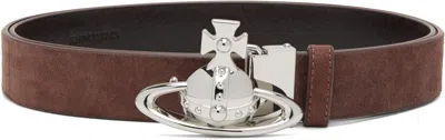 Vivienne Westwood Brown Orb Buckle Belt