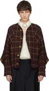 Vivienne Westwood Wool Tartan Pourpoint Jacket In Brown