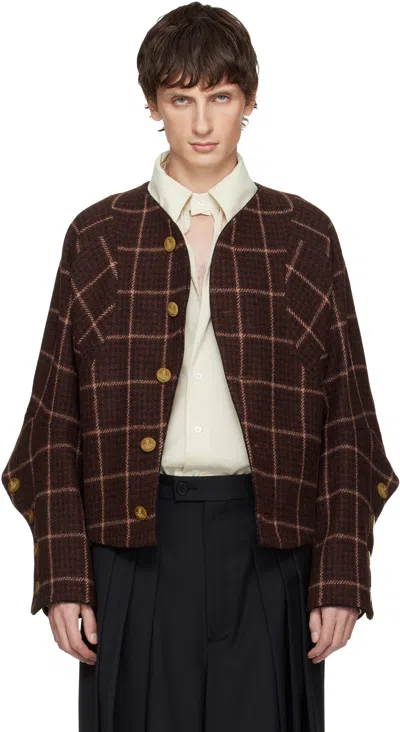 VIVIENNE WESTWOOD BROWN POURPOINT JACKET