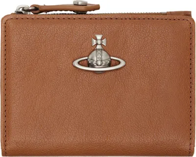 Vivienne Westwood Brown Slim Flap Card Holder