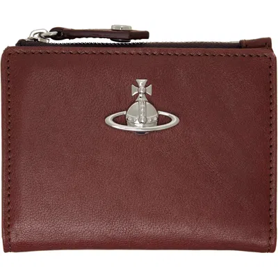 Vivienne Westwood Brown Slim Flap Card Holder In Aw26-d405 Chestnut