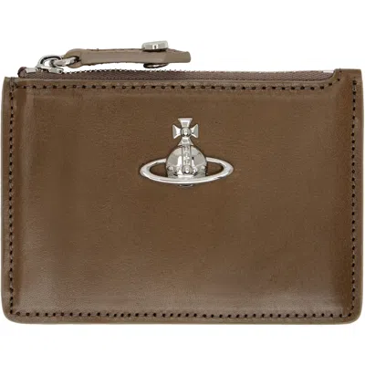 Vivienne Westwood Brown Slim Long Card Holder