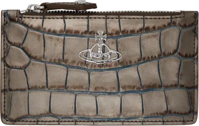 Vivienne Westwood Brown Slim Long Card Holder In Ss25-d405