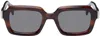 VIVIENNE WESTWOOD BROWN SMALL SQUARE SUNGLASSES