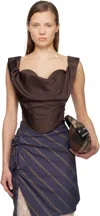 Vivienne Westwood Brown Sunday Corset Top In Brown