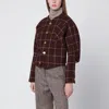 Vivienne Westwood Tartan Wool Cropped Jacket With Long Sleeves In Brown